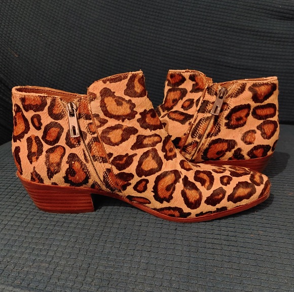 Sam Edelman Shoes - Sam Edelman 'Petty' ankle boots in leopard print pony hair, size US9.5